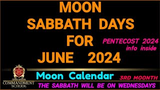 Lunar Sabbath days for June 2024 [upl. by Wardieu714]