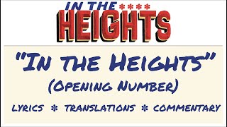 quotIn the Heightsquot  Lyrics Translations amp Dumb Commentary [upl. by Francyne]