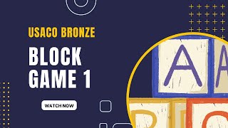 USACO 2016 Bronze Block Game Part 1 [upl. by Ahsinelg]