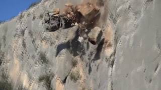 Major Rock Fall Occurs Next to a Climber in Chulilla Spain [upl. by Virgel680]