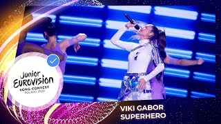 Viki Gabor performs Superhero on the Junior Eurovision 2020 stage [upl. by Noreh850]