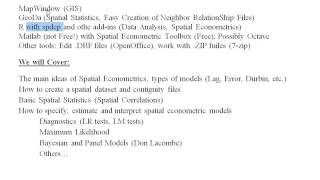 0 Spatial Econometrics Course Preview [upl. by Olly]