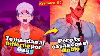 SI ERES GAY TE VAS A IR AL INFIERNO CON EL DIABLO😈  Manhwa BL resumen [upl. by Brandice]