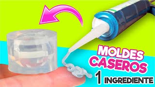 Cómo hacer 10 MOLDES CASEROS de SILICON con 1 solo INGREDIENTE [upl. by Trevar]