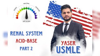 Renal Acid  Base Part 2 USMLE Step 1 by Dr Yaser [upl. by Llesirg]