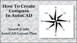 How To Create Compass In AutoCAD amp Insert It Into Layout Plan [upl. by Weisbrodt]