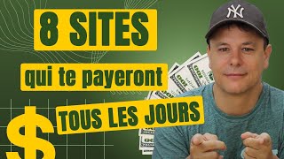 8 Sites Web pour gagner de largent tous les jours 💻💵 [upl. by Opaline181]