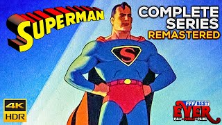 THE COMPLETE ORIGINAL SUPERMAN TOONS  REMASTERED 4K HDR  Golden Age Fleisher Series [upl. by Adnael213]