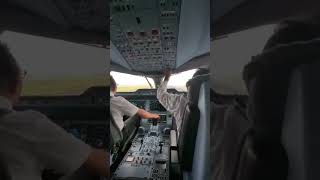 A350  Takeoff  Flight deck [upl. by Anaujit]