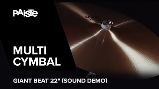 PAISTE Giant Beat Multi 22quot played by Noah Fürbringer SOUND DEMO [upl. by Loredo]