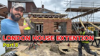 London Home Transformation  Side Extension Second Story Bricklaying  Dormer Steels  Episode 8 [upl. by Nylatsyrc91]