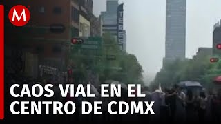 Vecinos bloquean el Eje Central Lázaro Cárdenas CdMx [upl. by Nicole142]