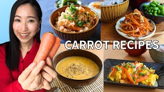 HAVE CARROTS TRY These 4 Recipes  Japanese Home Cooking [upl. by Assisi]