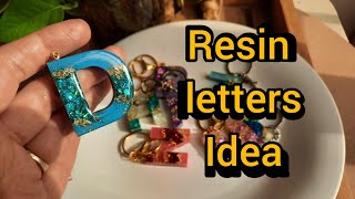 Epoxy resin tutorial  resin keychain  Resin letters [upl. by Ma]