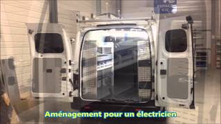 Aménagement NV 200 équipement de véhicule utilitaire Nissan électricien artisan fourgon Espace VU [upl. by Htebarual]