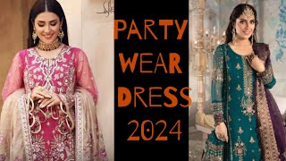 Party wear dresses 2024  wedding wear dress ideas  chiffon dress ideas shadi season 2024 [upl. by Niotna843]