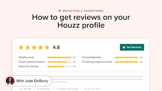 Houzz Profile Requesting Reviews [upl. by Hasan]