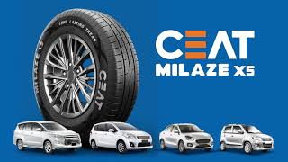 CEAT Car Tyre  Milaze X5  The all new 1 Lakh km tyre with Reinforced Sidewall [upl. by Naval943]