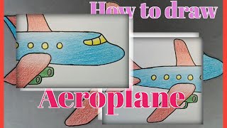 Aeroplane Easy Drawing Video [upl. by Latoye267]