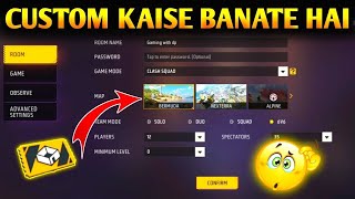 CUSTOM KAISE BANATE HAIN FREE FIRE MEIN  FREE FIRE CUSTOM KAISE BANATE HAIN  CUSTOM FREE FIRE [upl. by Anrehs]