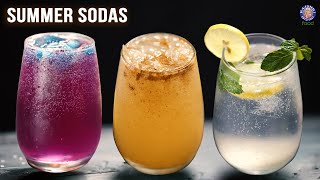 Refreshing Summer Sodas  Lemon Sodas  3 Ways  No Artificial Colors No Syrup  Mothers Recipe [upl. by Waugh346]