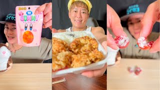 ASMR 4DGUMMY karaage umeboshi tanoshingo asmr 楽しんご [upl. by Chubb606]