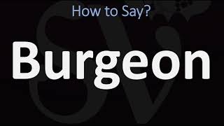 How to Pronounce Burgeon CORRECTLY [upl. by Mirak605]