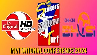 CIGNAL HD SPIKERS vs CHICHI DHTSI TITANS  SPIKERS TURF INVITATIONAL CONFERENCE 2024 LIVE SCORES [upl. by Eimilb]