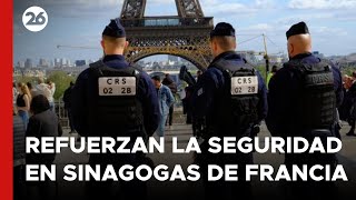 FRANCIA  Refuerzan la seguridad en sinagogas y escuelas judías [upl. by Yelsel]