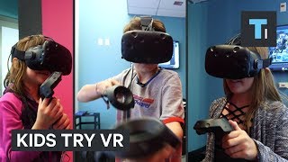 Watch Kids Try Virtual Reality For The First Time [upl. by Lishe]