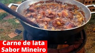 COMO FAZER CARNE DE PORCO NA LATA DO JEITO DA ROÇA [upl. by Bernt]