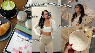 uni vlog productive 7am exam morning routine NEW hair care routine internship amp life updates 🧃 [upl. by Cattan176]