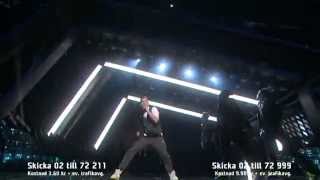 David Lindgren  Skyline Melodifestivalen 2013 Final [upl. by Nroht]