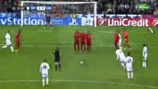 Gareth Bale Freekick Goal Vs Galatasaray 2013 [upl. by Shevlo961]