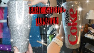 EASY BASIC GLITTER TUMBLER TUTORIAL  EPOXY METHOD [upl. by Davidde426]