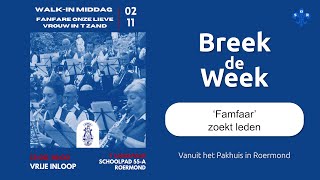 Walk in fanfare in ‘t Sjoolpaad  Breek de Week [upl. by Nikolaus]