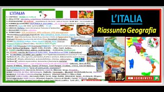 🇮🇹 L ITALIA Riassunto Geografia [upl. by Stodder]