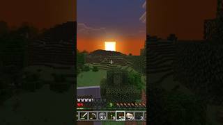 Soo bootiful minecraft minecraftshorts minecraftsurvival sunset [upl. by Tronna]