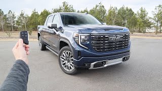 2023 GMC Sierra 1500 Denali Ultimate Start Up Walkaround POV Test Drive and Review [upl. by Nnaharas]