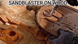 USING A SANDBLASTER ON WOOD [upl. by Danialah888]