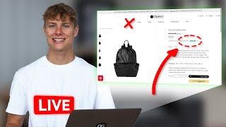 So baust du einen hochkonvertierenden Shopify Online Shop in 20 min LIVE [upl. by Auqinimod]