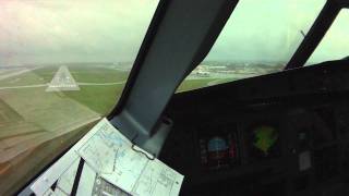 Cockpit view landing at Moscow Sheremetyevo [upl. by Ynnus]