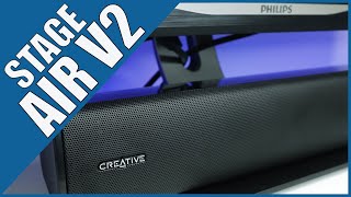 Creative Stage Air V2 Under the Monitor Speaker Bar  NEW 2022 [upl. by Lucila]