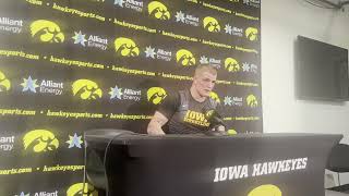 Iowa wrestlings Ben Kueter disappointed in his collegiate debut wanted to entertain fans more [upl. by Azelea]