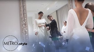 EXCLUSIVE Watch Megan Youngs Wedding Gown Fittings With Patricia Santos And Boom Sason [upl. by Ludovick]