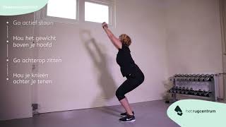 Oefening 5 voor Bekkeninstabiliteit Overhead Squat [upl. by Viva895]