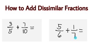 How to Add Dissimilar Fractions [upl. by Engis151]