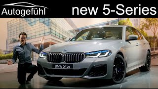 new BMW 5Series Facelift FULL REVIEW M Sport driving 545e PHEV 2021  Autogefühl [upl. by Jacobson]