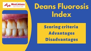 Deans Fluorosis Index l Public health dentistry l Mediklaas [upl. by Naeroled955]