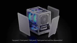 JONSBO C6ITX BLACK ITX Handled Mesh PC Case Simple Compact Desktop ITX Chassis [upl. by Chiaki835]